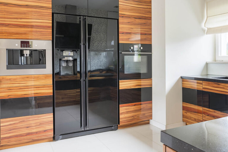 built-in fridge