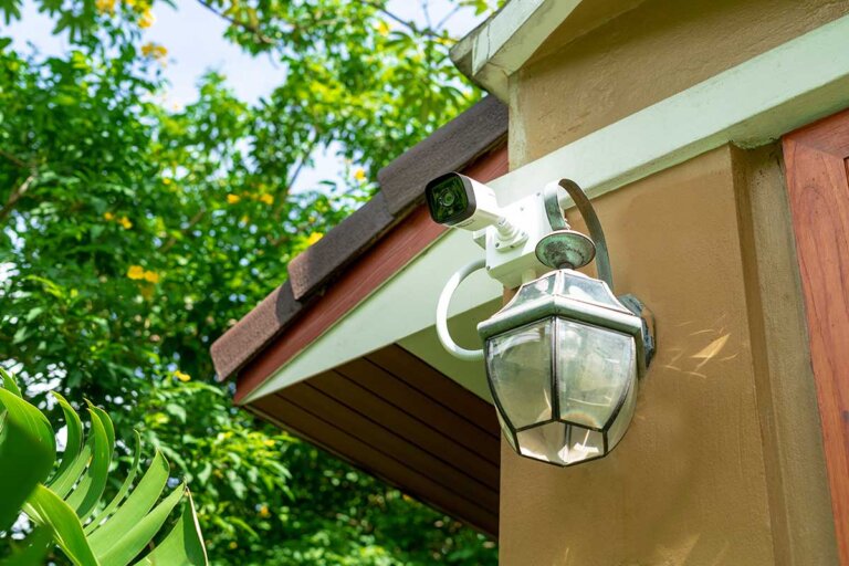 outdoor light with camera
